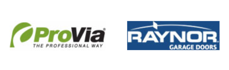 newlogo ProVia, Raynor, & Haas Door brand logos